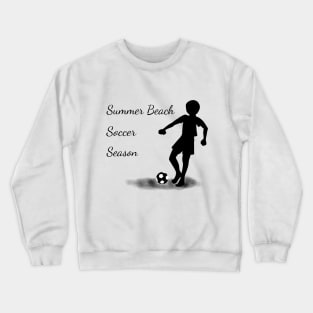 Summer beach soccer season inverted colours Crewneck Sweatshirt